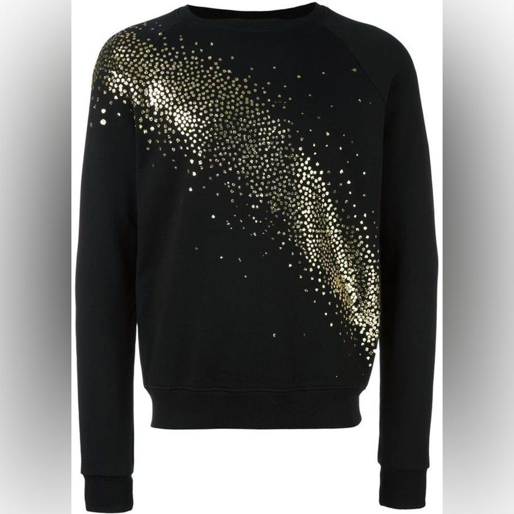 ⭐️LIKE NEW, RARE⭐️SAINT LAURENT MILKY WAY GLITTER EMBELLISHED SWEATSHIRT